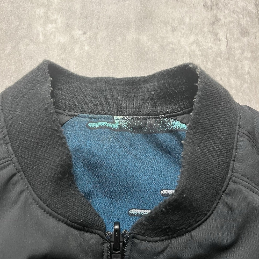 Hurley Men's Large Black Zip Up Jacket with Hood Reflective Logo Lightweight - Picture 4 of 10